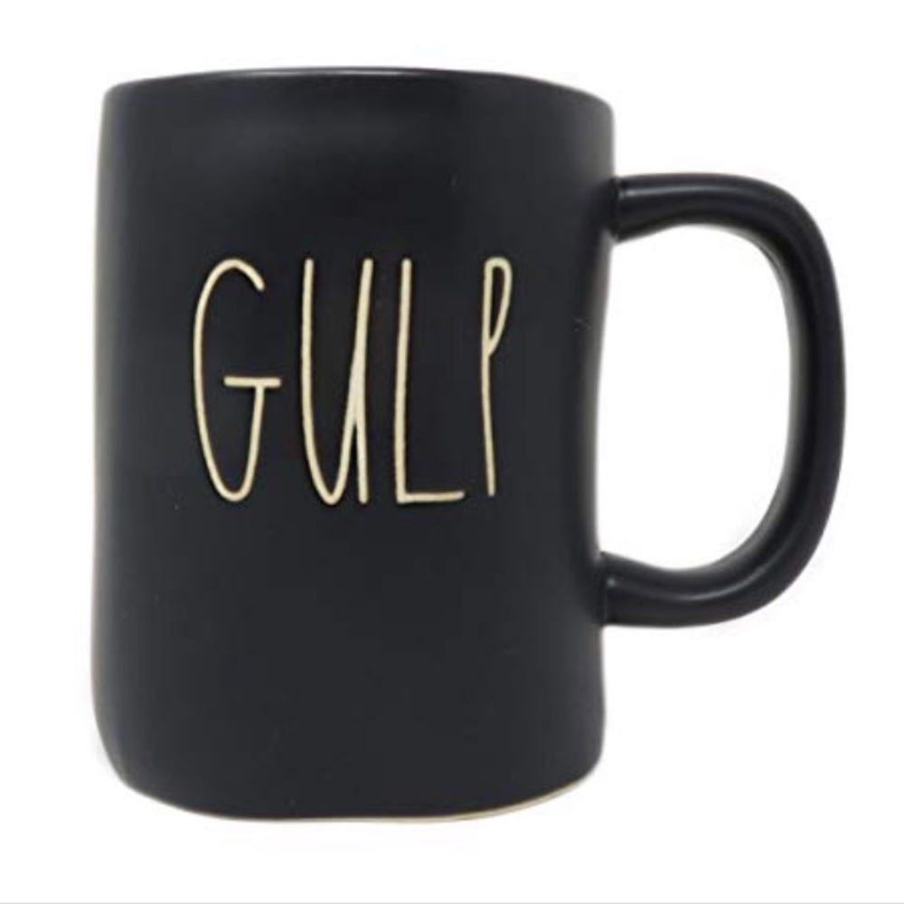 Rare Rae Dunn “Gulp” Black Mug